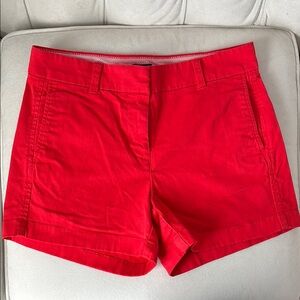 Red Women's J Crew Chino Shorts Size 2